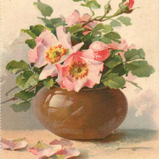 Схема вышивки «Цветы шиповника»