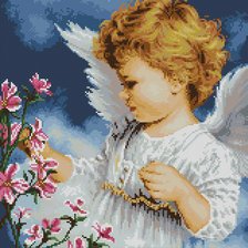 Схема вышивки «Ангел-весна»
