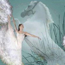 Схема вышивки «Chica con caballo»