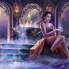 Схема вышивки «Chica en la noche»