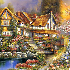 Схема вышивки «домик»