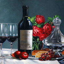 Схема вышивки «натюрморт с вином»