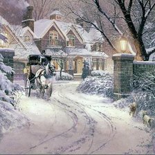 Схема вышивки «зима»