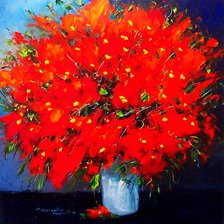 Схема вышивки «абстрактные маки»