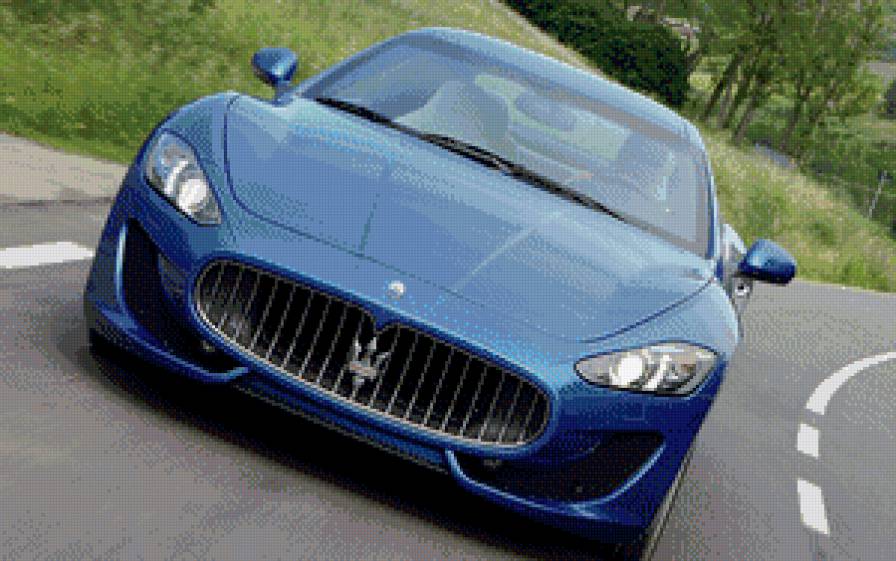 Maserati granturismo sport - машина, деревья, дорога - предпросмотр