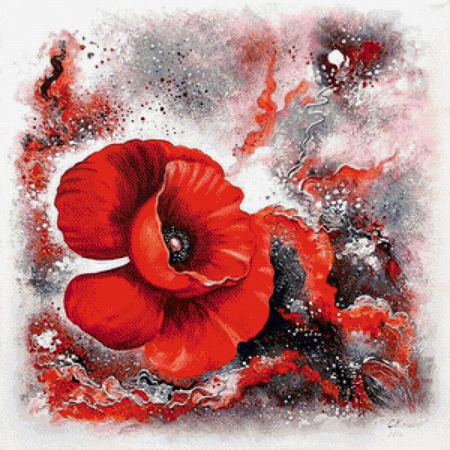 №947287 - маки, цветы, панно, абстракция - предпросмотр