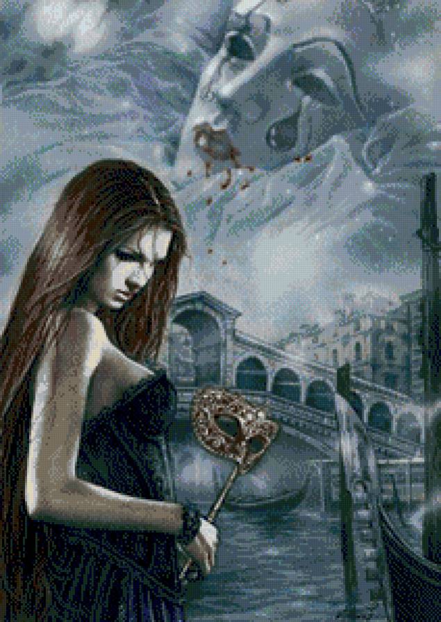 венеция - люди. девушка. маска - предпросмотр