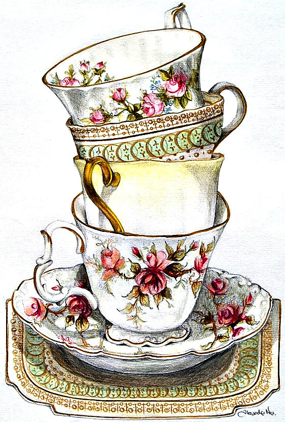 Серия "На кухню" - чаепитие, чай, церемония, чашка, сервиз - оригинал