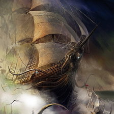 Схема вышивки «парусник»