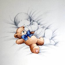 Схема вышивки «мишка»