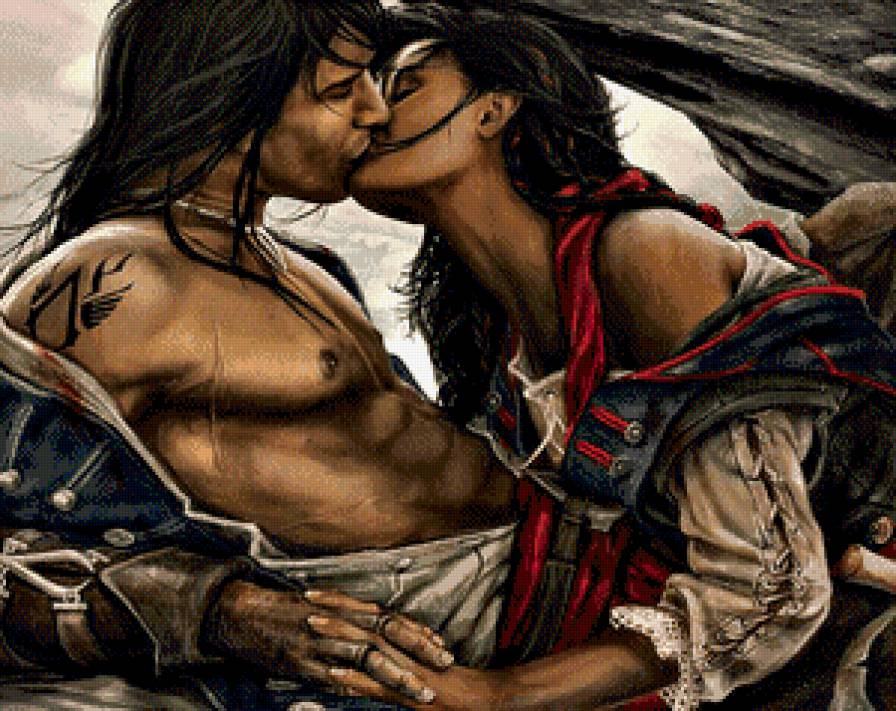 Серия "Двое" - чувства, женщина, мужчина, поцелуй, страсть, пара - предпросмотр