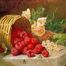 Схема вышивки «Малина и розы»