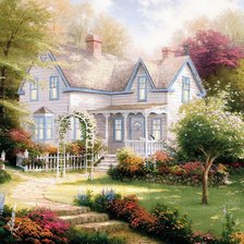 Схема вышивки «дом»