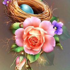 роза и гнездо