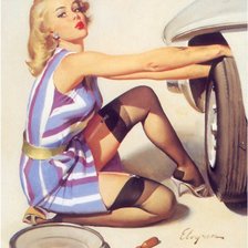 Схема вышивки «Девушка Авто»