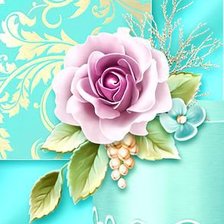 Схема вышивки «подушка с розой»