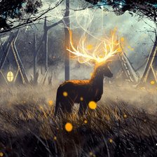 Схема вышивки «Олень»