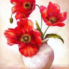 Схема вышивки «Маки»