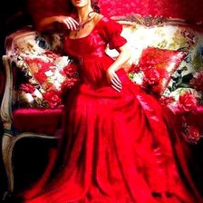 Схема вышивки «дама2»