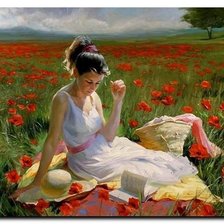 Схема вышивки «маковое поле»