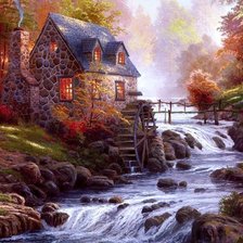 Схема вышивки «домик3»