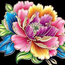 Схема вышивки «Пион»