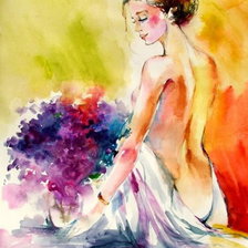 Схема вышивки «девушка»