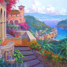 Схема вышивки «южный пейзаж»