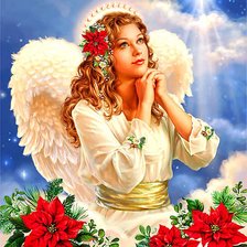 Схема вышивки «рождественский ангел»