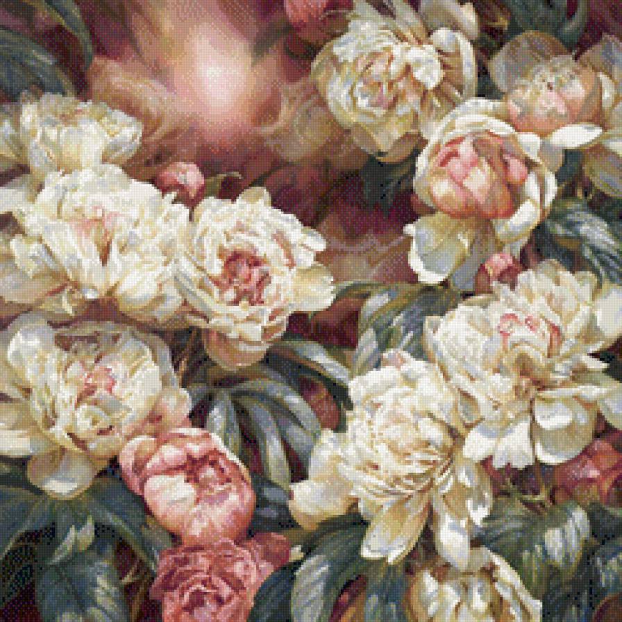 Панно "Цветы" - букет, цветы - предпросмотр