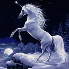 Схема вышивки «единорог»