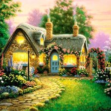 Схема вышивки «домик мечта»