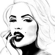 Схема вышивки «образ Монро»