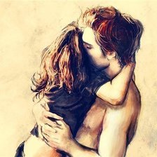 Схема вышивки «Белла и Эдвард»