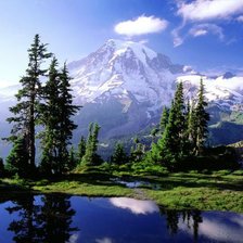 Схема вышивки «горы»