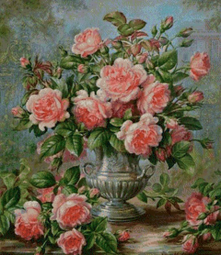 Альберт Вильямс. Цветы - натюрморт, цветы, картина - предпросмотр