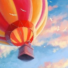 Схема вышивки «на большом воздушном шаре»