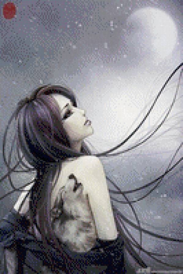 Девушка - волк, пирсинг, девушка, тату - предпросмотр