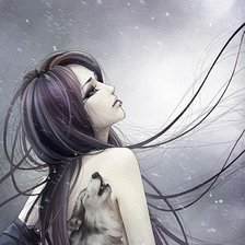 Схема вышивки «Девушка»