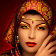 Схема вышивки «Серия "Нежность и золото востока"»