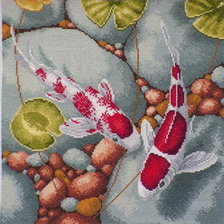 Схема вышивки «карпы»