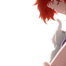 Схема вышивки «девушка с котиком»