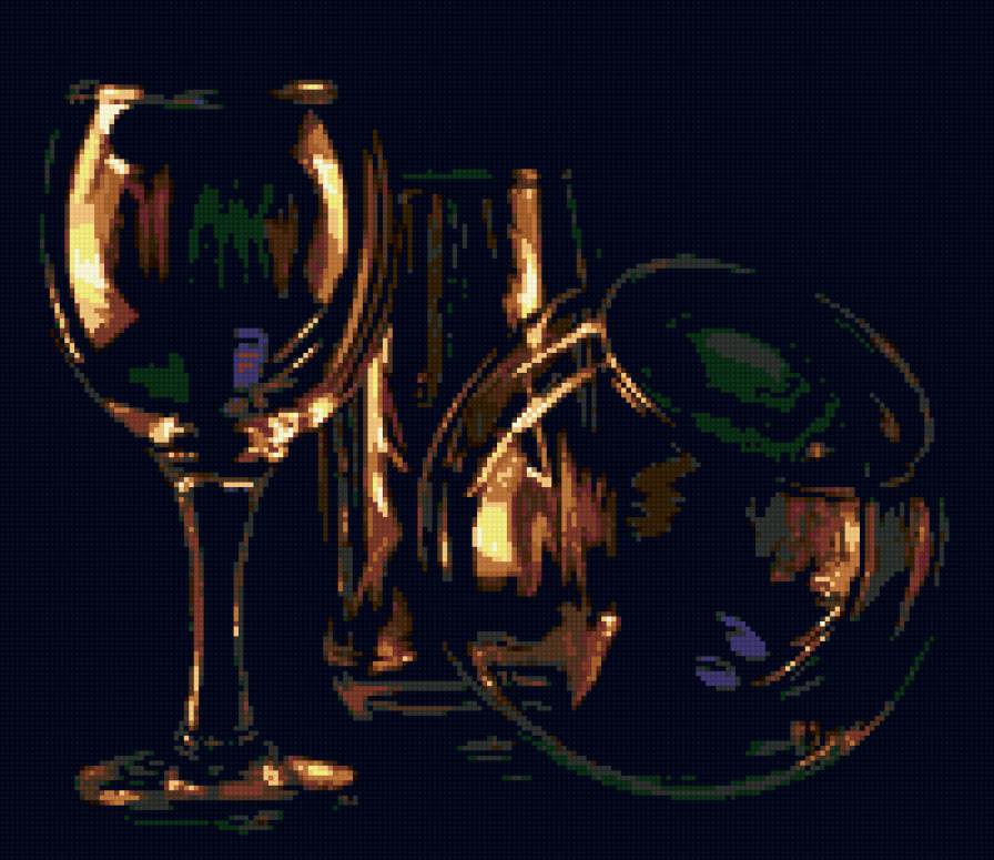 Стекло на чёрном фоне - стекло - предпросмотр