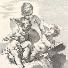 Схема вышивки «амурчики монохром»