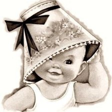 Схема вышивки «забавные малыши монохром»