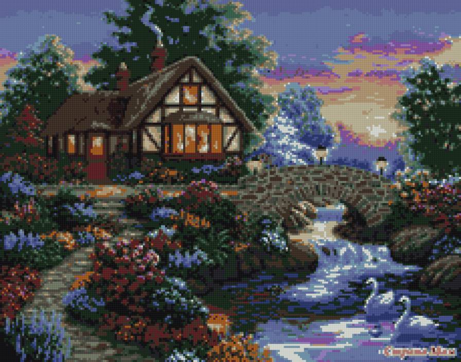 Дом - заводь лебедей, домик, дом - предпросмотр