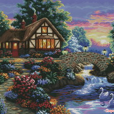 Схема вышивки «Дом»