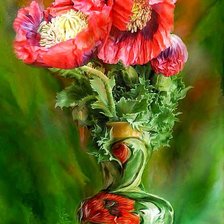 Схема вышивки «красные маки»