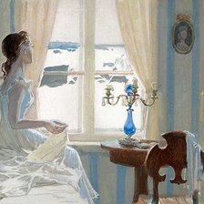 Схема вышивки «Татьяна и Письмо к Онегину»