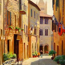 Схема вышивки «узкая улочка»